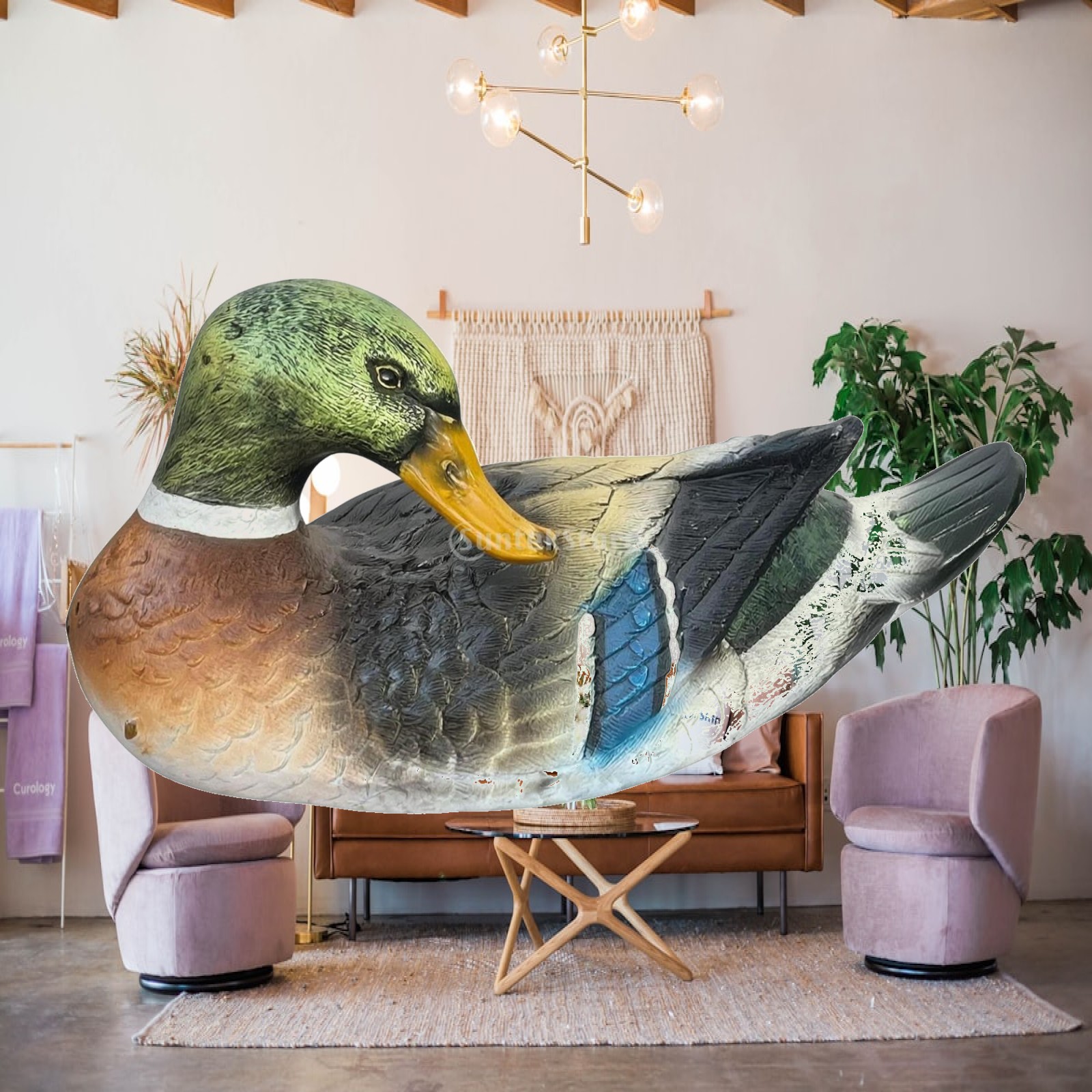 Aquarium Decor - Reçine Ördek Heykeli, Dış Mekan Havuz
